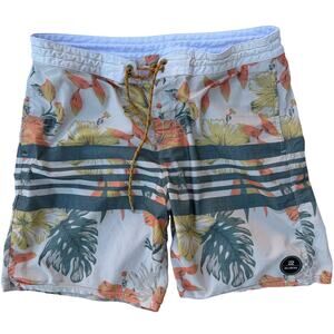 Billabong Board Shorts Mens 30 Floral Swim Trunks Surf Beach Stretch